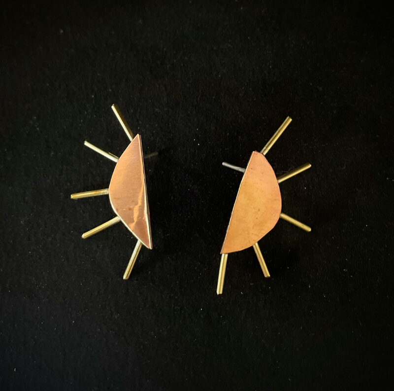 Brinco Raios em Bronze