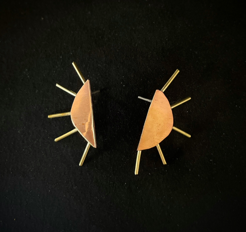 Brinco Raios em Bronze